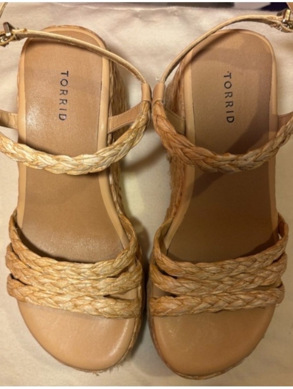 Torrid Natural Braided Jute Platform Sandals - Picture 3 of 6
